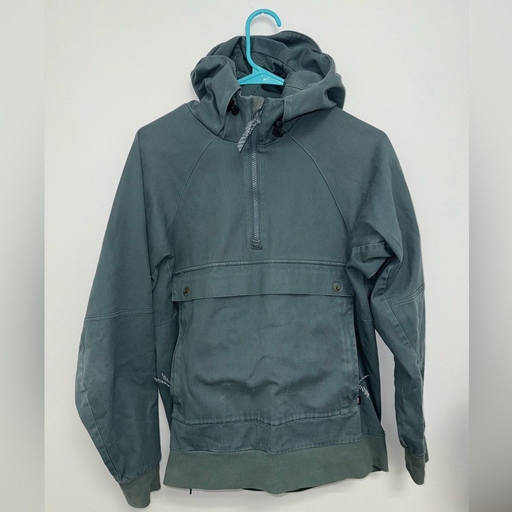 Nike SB Jacket Skateboarding Everett Anorak Men's Size small Green/Grey Hoodie